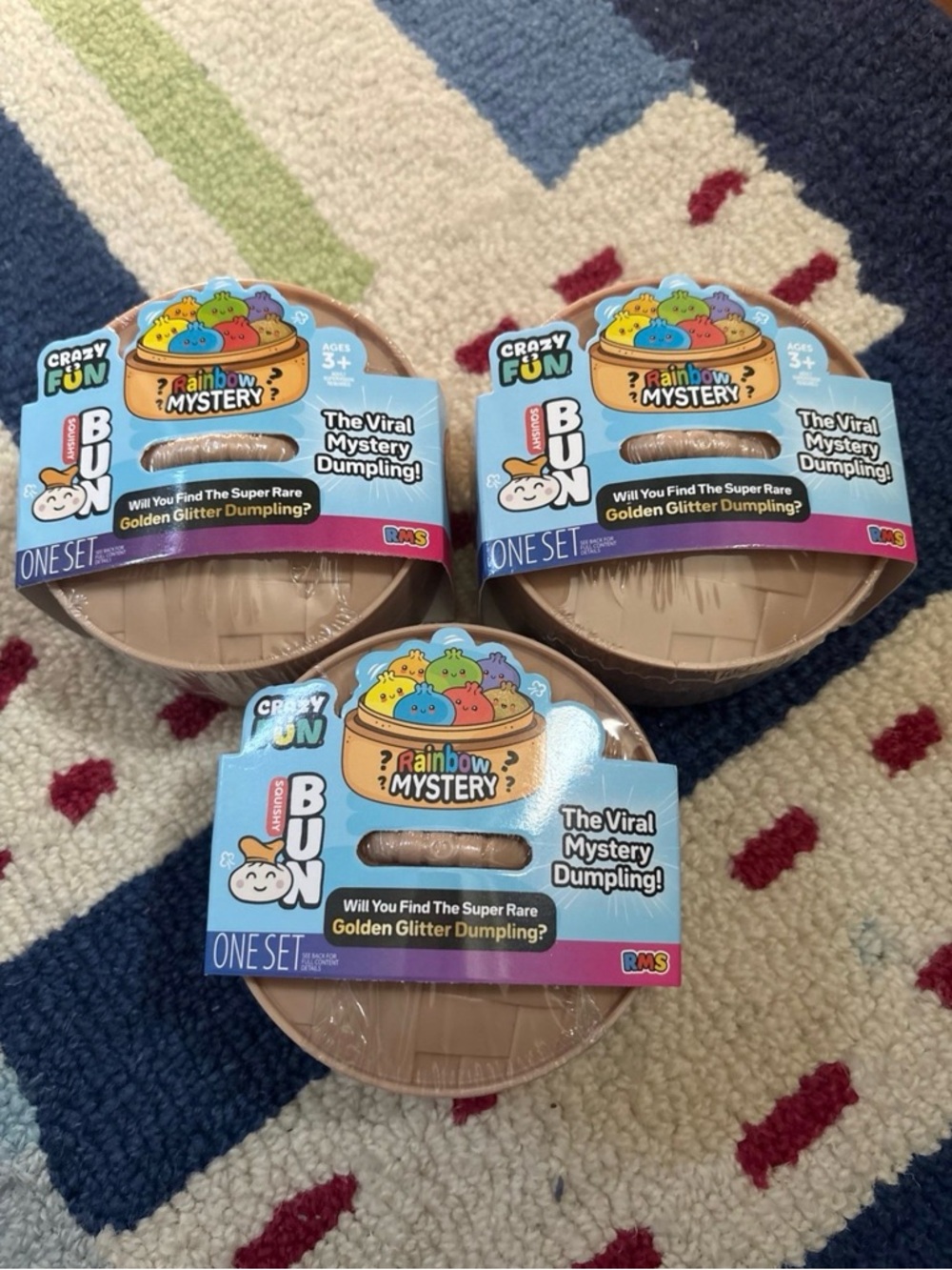 Rainbow Mystery Viral Dumpling Toy - Blue Packaging (Set of 3)
